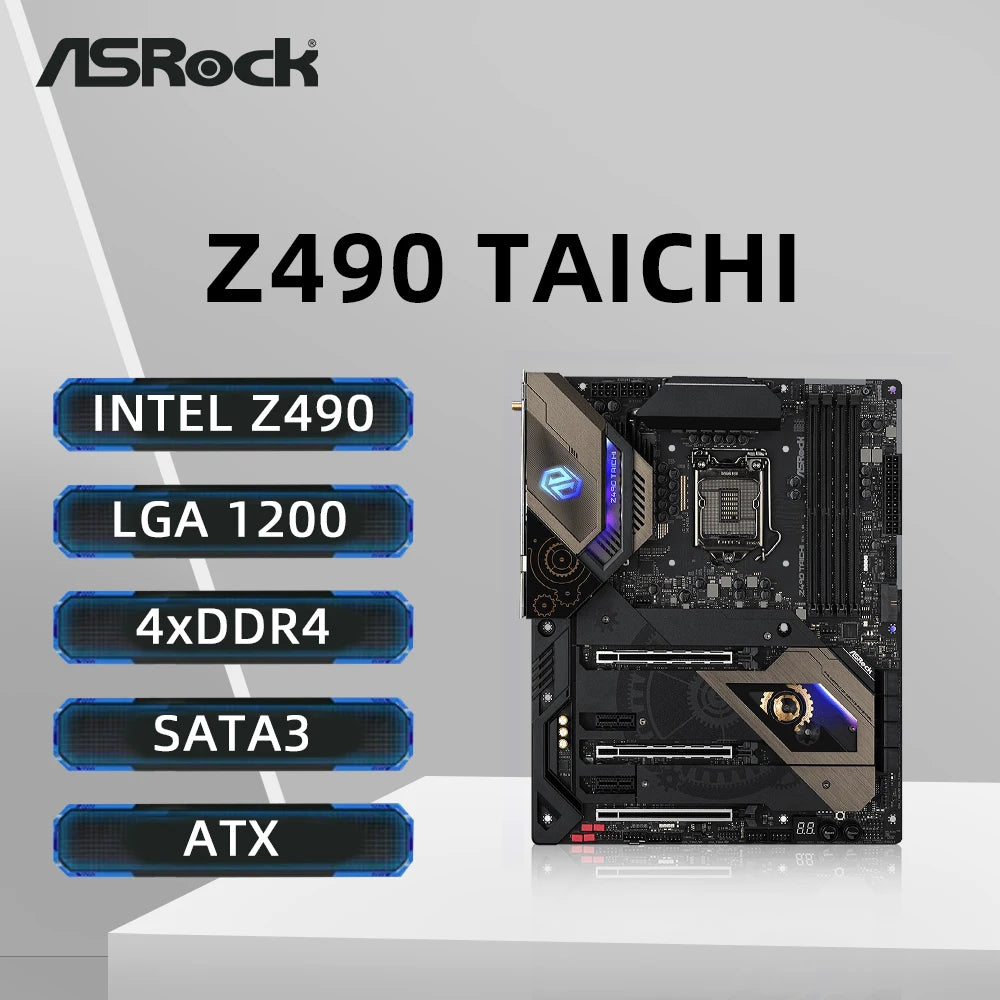 ASRock Z490 TAICHI Motherboard Supports i9-11900KF 10900K i7