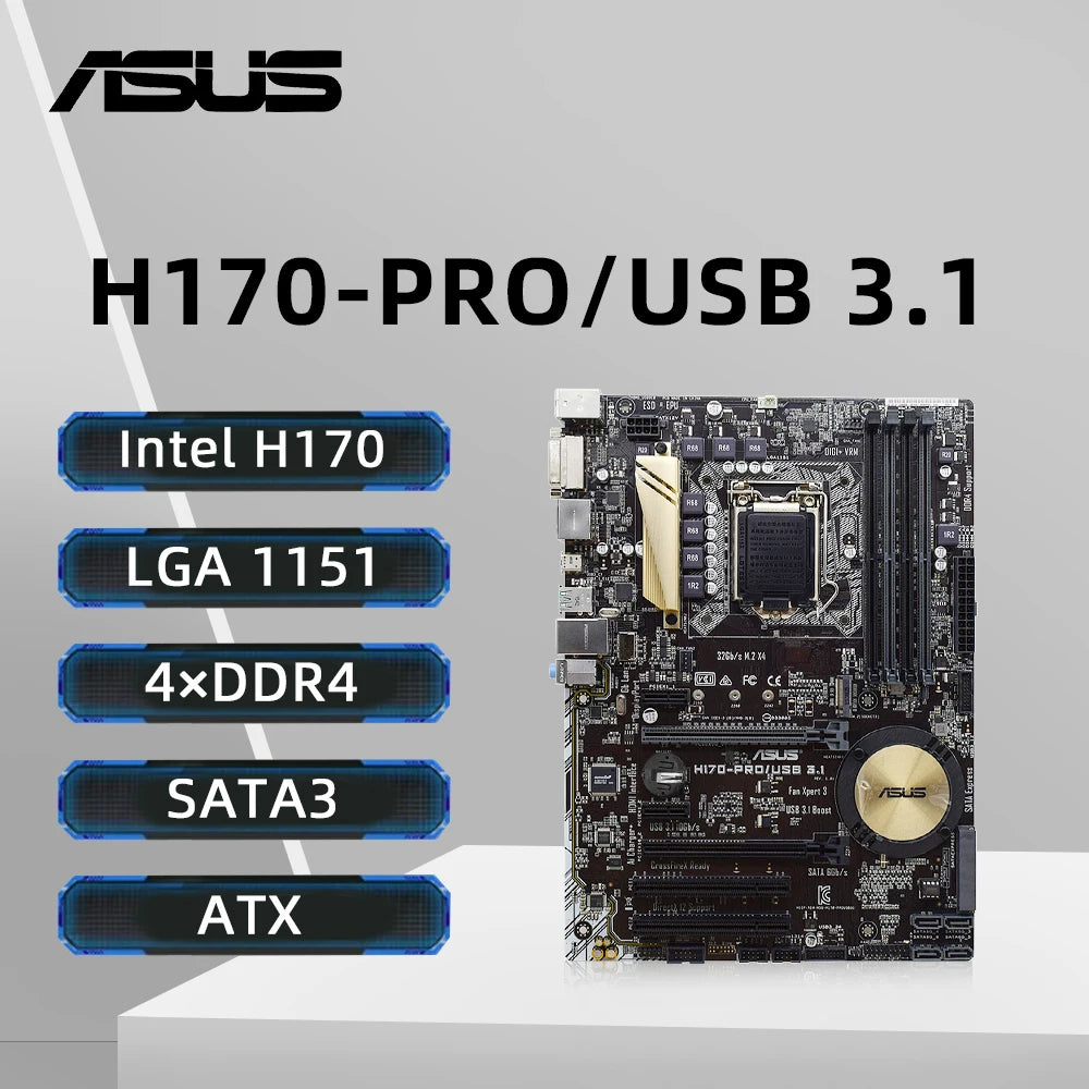 ASUS H170-PRO/USB 3.1 Motherboard Support i7-7700 6700K i5-7600