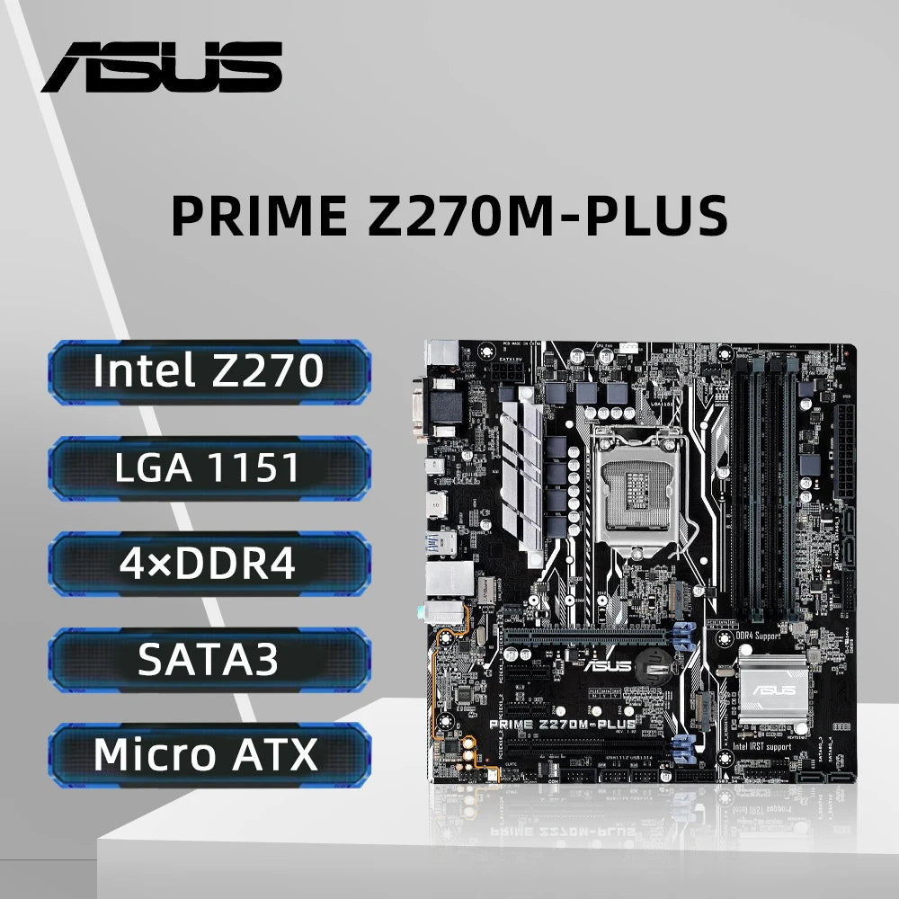 ASUS - i7-7700k asus Z270M plusセット ASUS PRIME Z270M-PLUS Motherboard LGA1151 Support i7-7700 6700K i5
