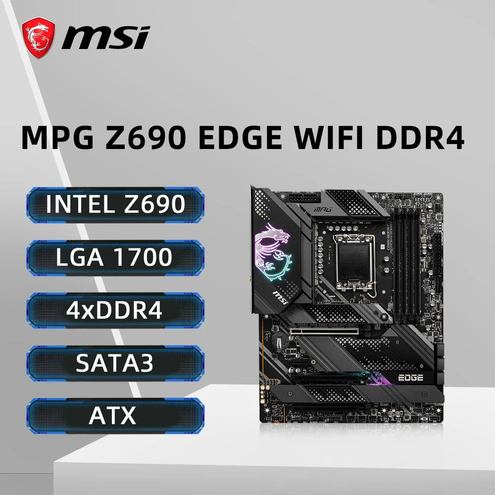 MSI MPG Z690 EDGE WIFI DDR4 Motherboard Support i9-14900KF i7