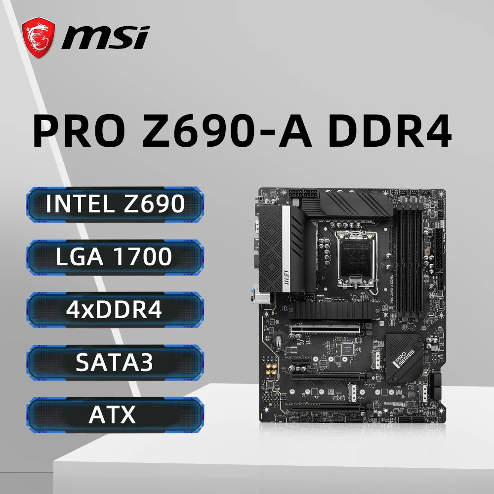 MSI PRO Z690-A DDR4 Motherboard Support i9-14900KF i7-14700K i5