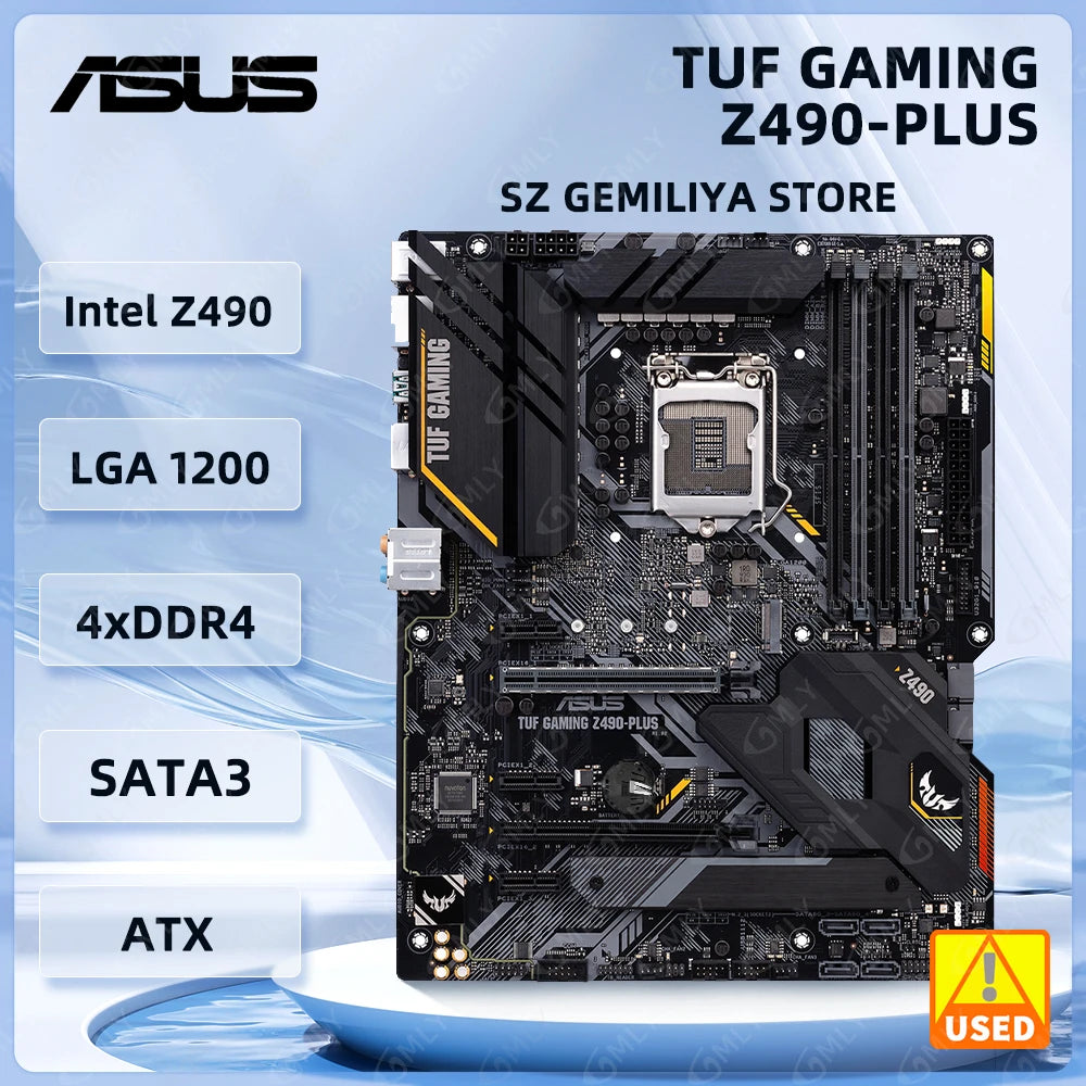 Asus TUF GAMING Z490-PLUS LGA 1200 Intel Z490 support i3-10300