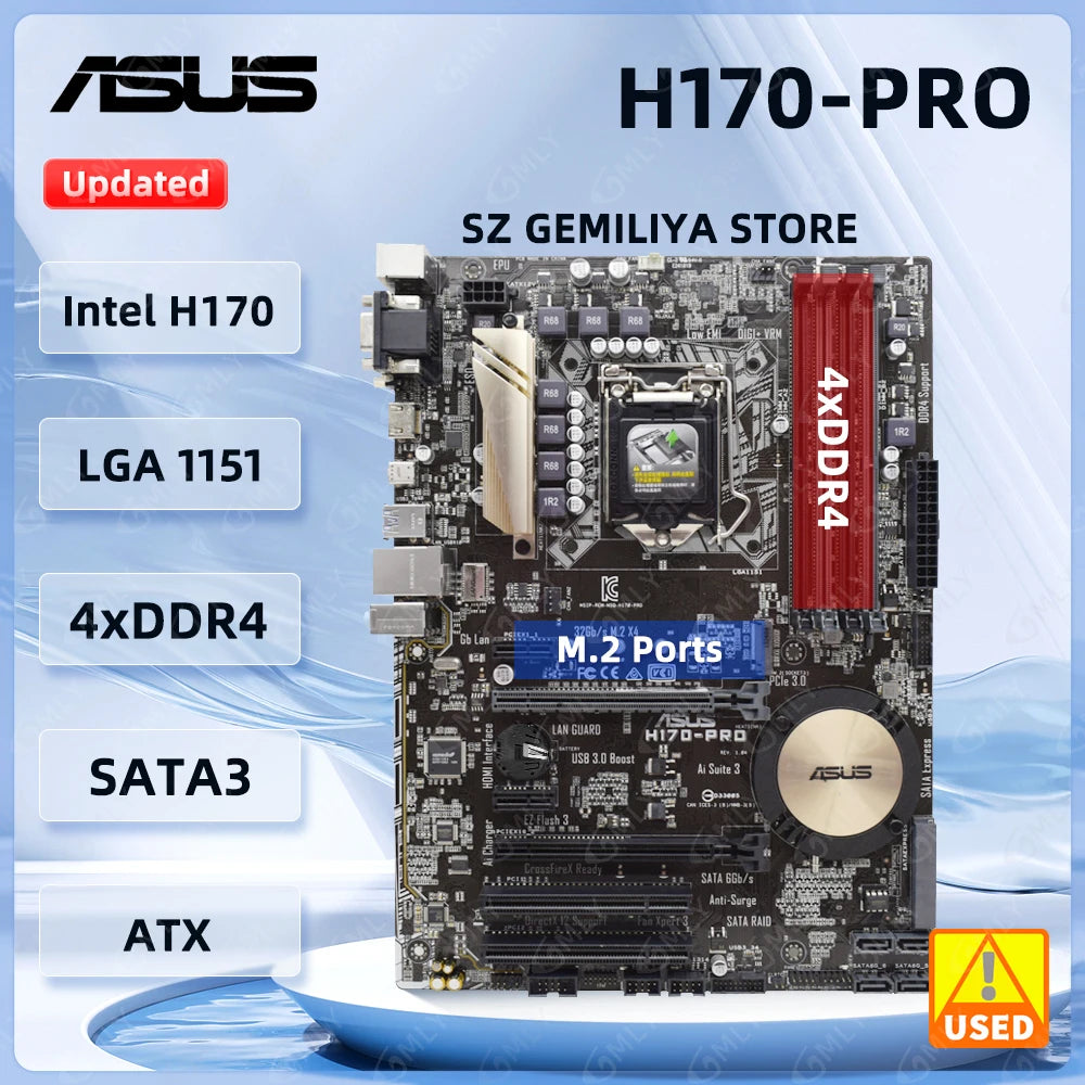 ASUS - ASUS H170Pro　Intel Core i5 6600 ASUS H170-PRO Motherboard Intel H170 LGA 1151 Motherboard DDR4
