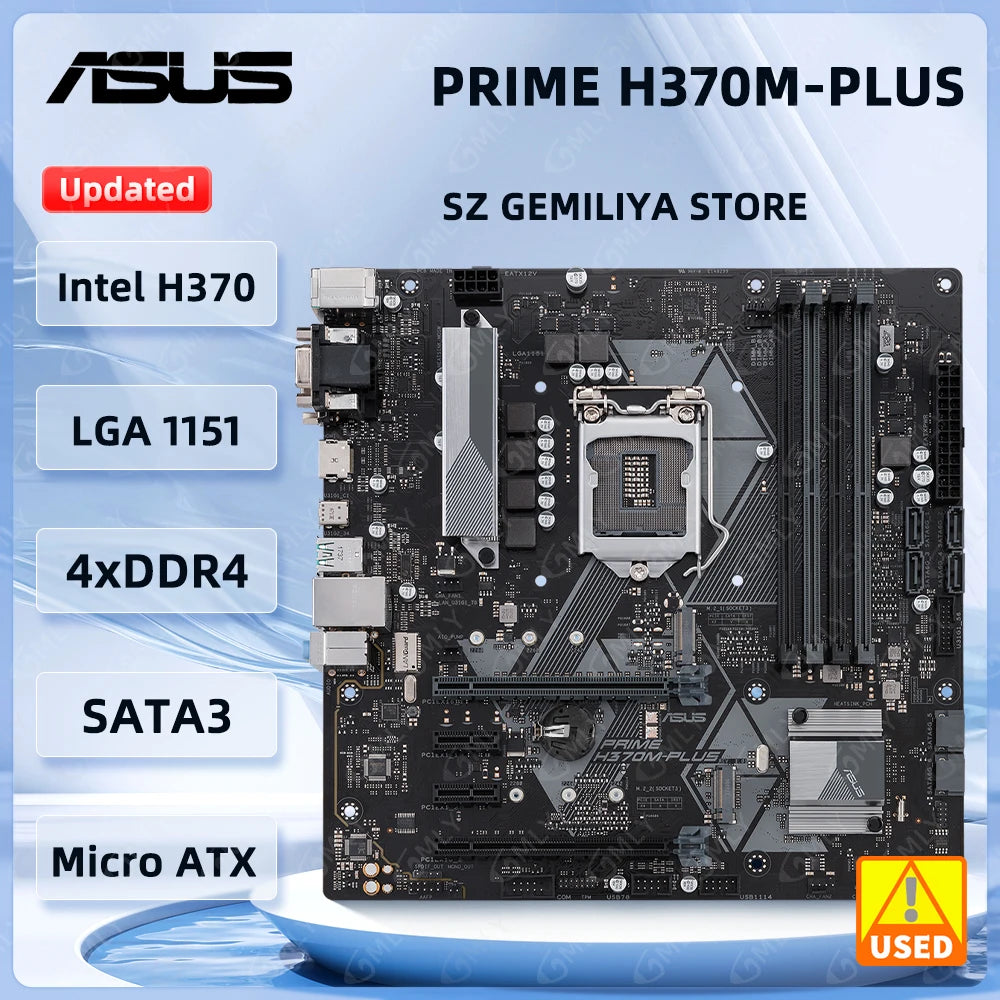 StoneTaskin ASUS PRIME H370M-PLUS Motherboard Intel H370 LGA1151 Suppo
