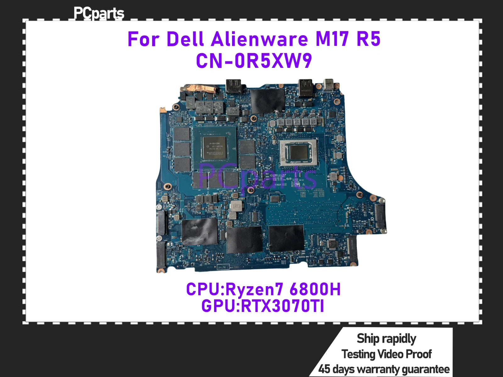 PCparts HDQ53 LA-L761P For Dell Alienware M17 R5 Laptop