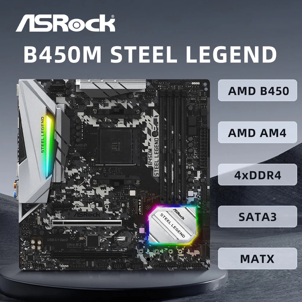 StoneTaskin For ASRock B450M Steel Legend Motherboard Support R9 5950X StoneTaskin For ASRock B450M Steel Legend Motherboard Support R9 5950X