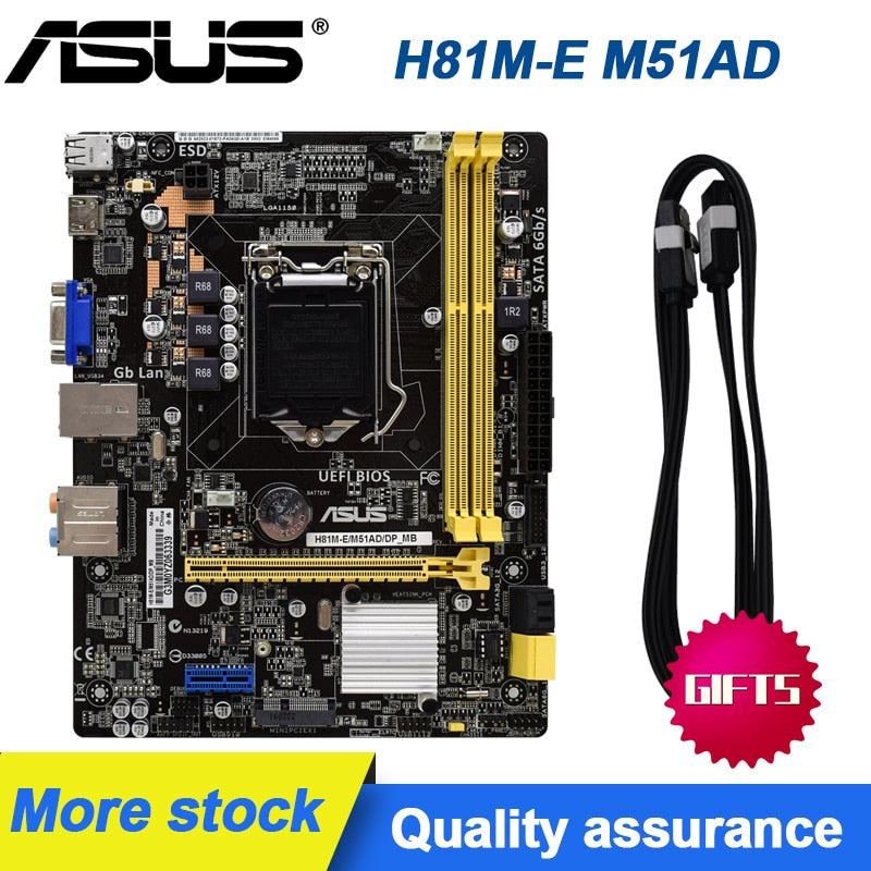Original ASUS H81M-E/M51AD/DP MB Intel H81 PC Motherboard LGA 1150