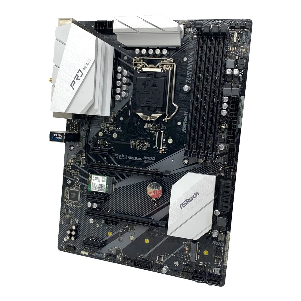 ASRock Z490 PRO4/AC Motherboard LGA1200 Supports 10th Gen Intel