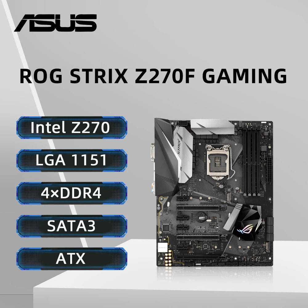 ASUS ROG STRIX Z270F GAMING Motherboard Support i7-7700K 6700K i5-7600 ...