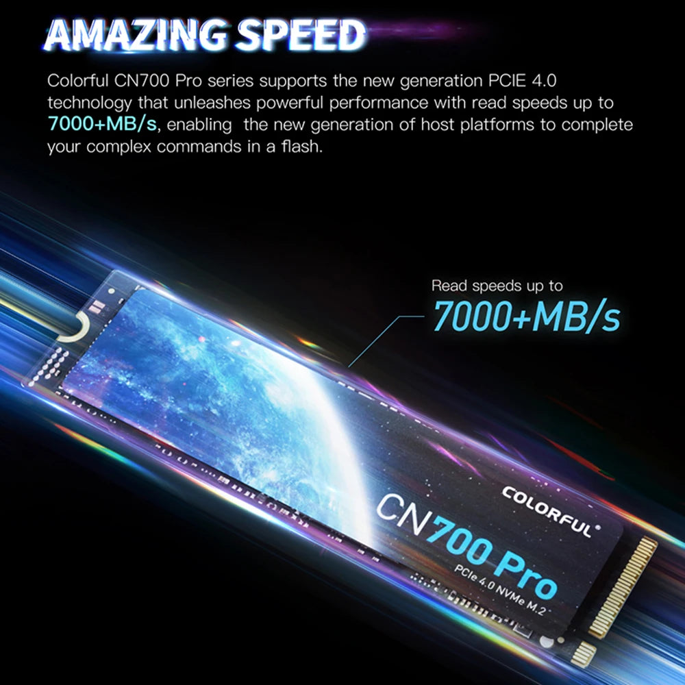 COLORFUL CN700 Pro 1TB 2TB PCle4.0*4 SSD NVMe M.2 Fast As A Flash