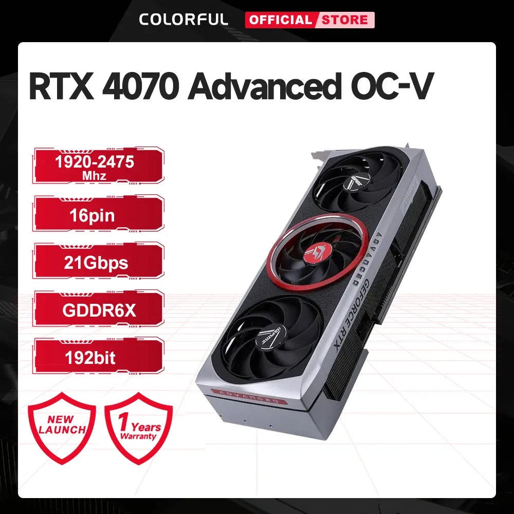COLORFUL GeForce RTX 4070 Neptune Advanced Vulcan Ultra OC-V Graphics ...