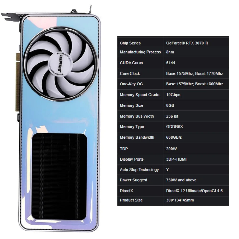 Graphics Card Colorful iGame GeForce RTX 3070 Ti Customization