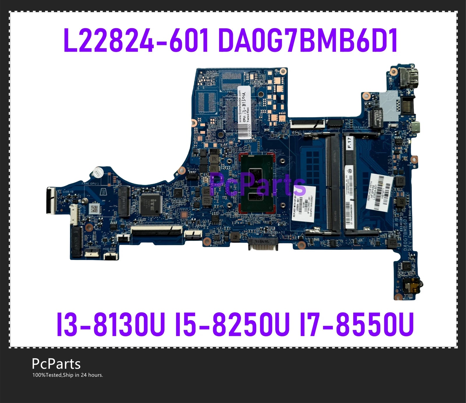 PCparts L22824-601 DA0G7BMB6D1 G7B For HP Pavilion 15-CS Laptop Mother ...