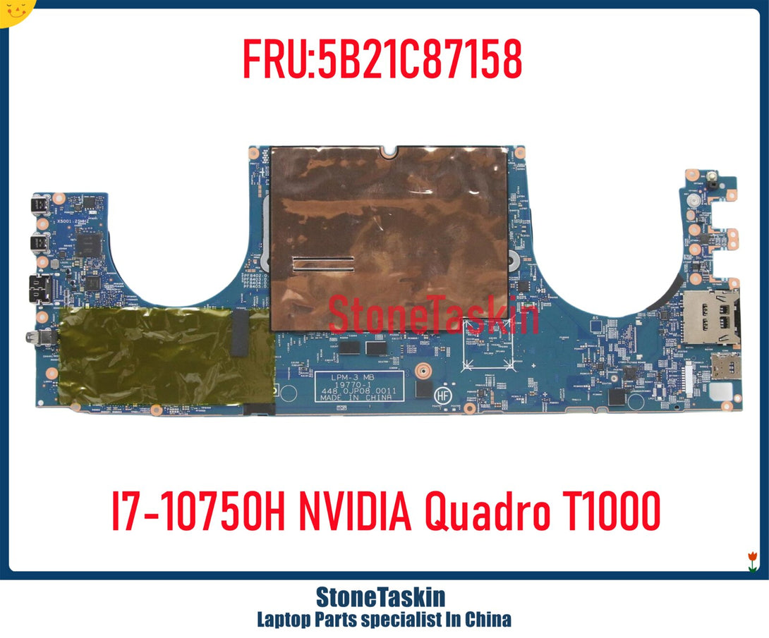 StoneTaskin 5B21C87158 LPM-3 19770-1 For Lenovo Thinkpad P1 GEN3 Laptop  Motherboard I7-10750H NVIDIA Quadro T1000 DDR4 Mainboard