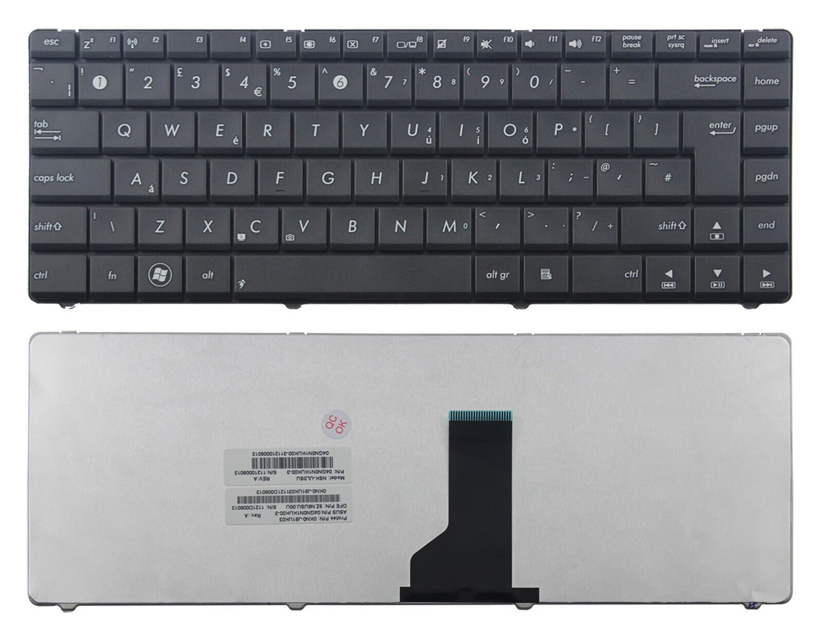 StoneTaskin Original Brand New Black UK Keyboard For ASUS K42 K42N K43