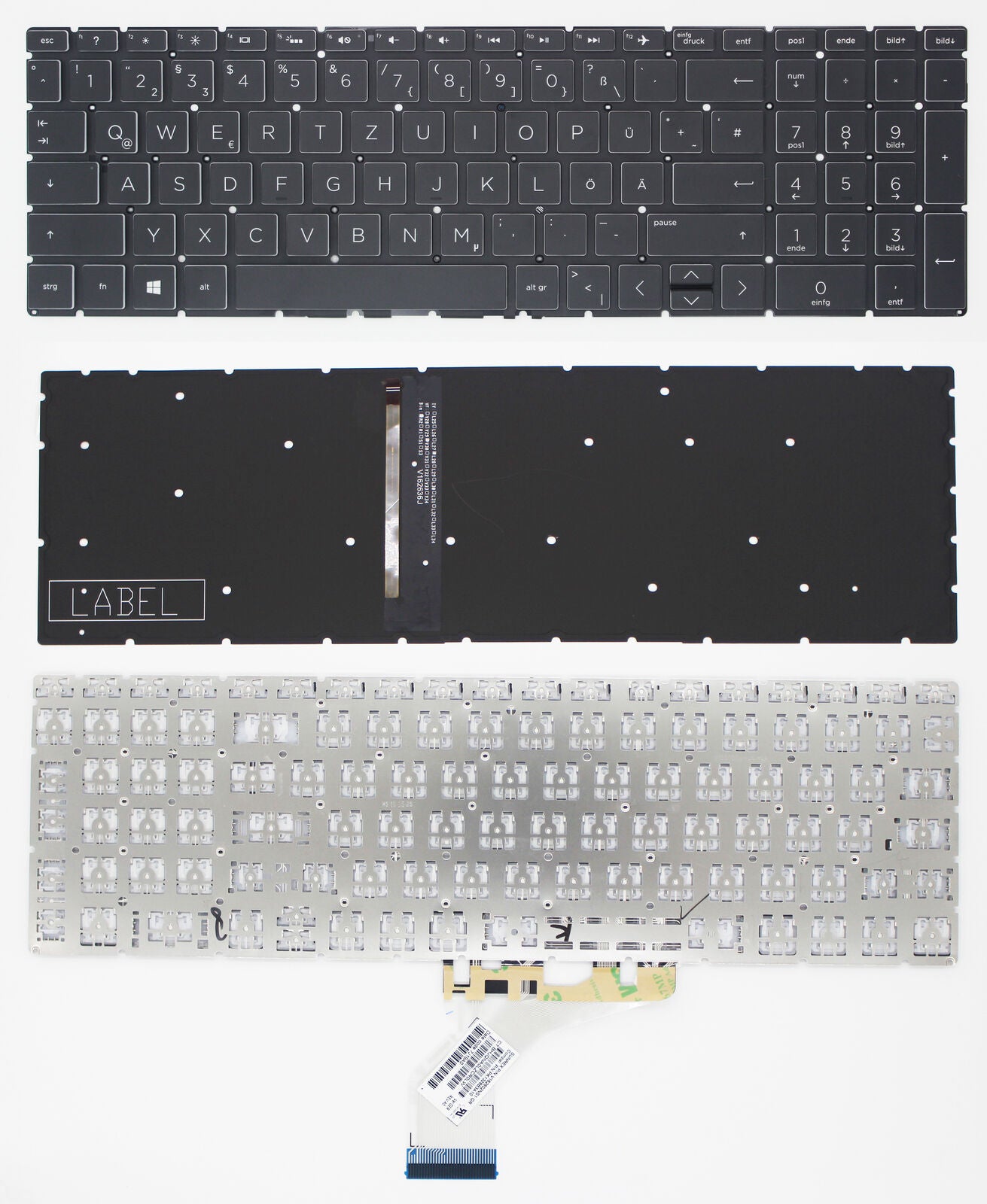 StoneTaskin Original Brand New Black Backlit German Keyboard For HP 15
